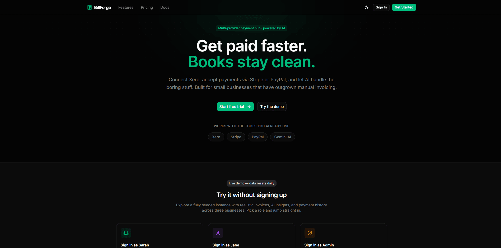 BillForge screenshot