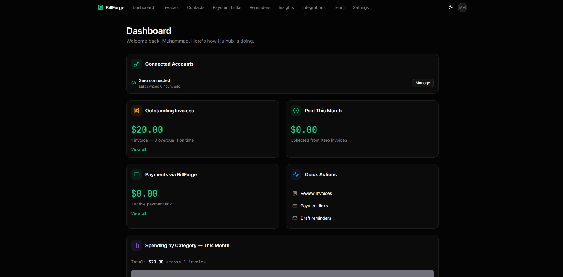 BillForge screen 2