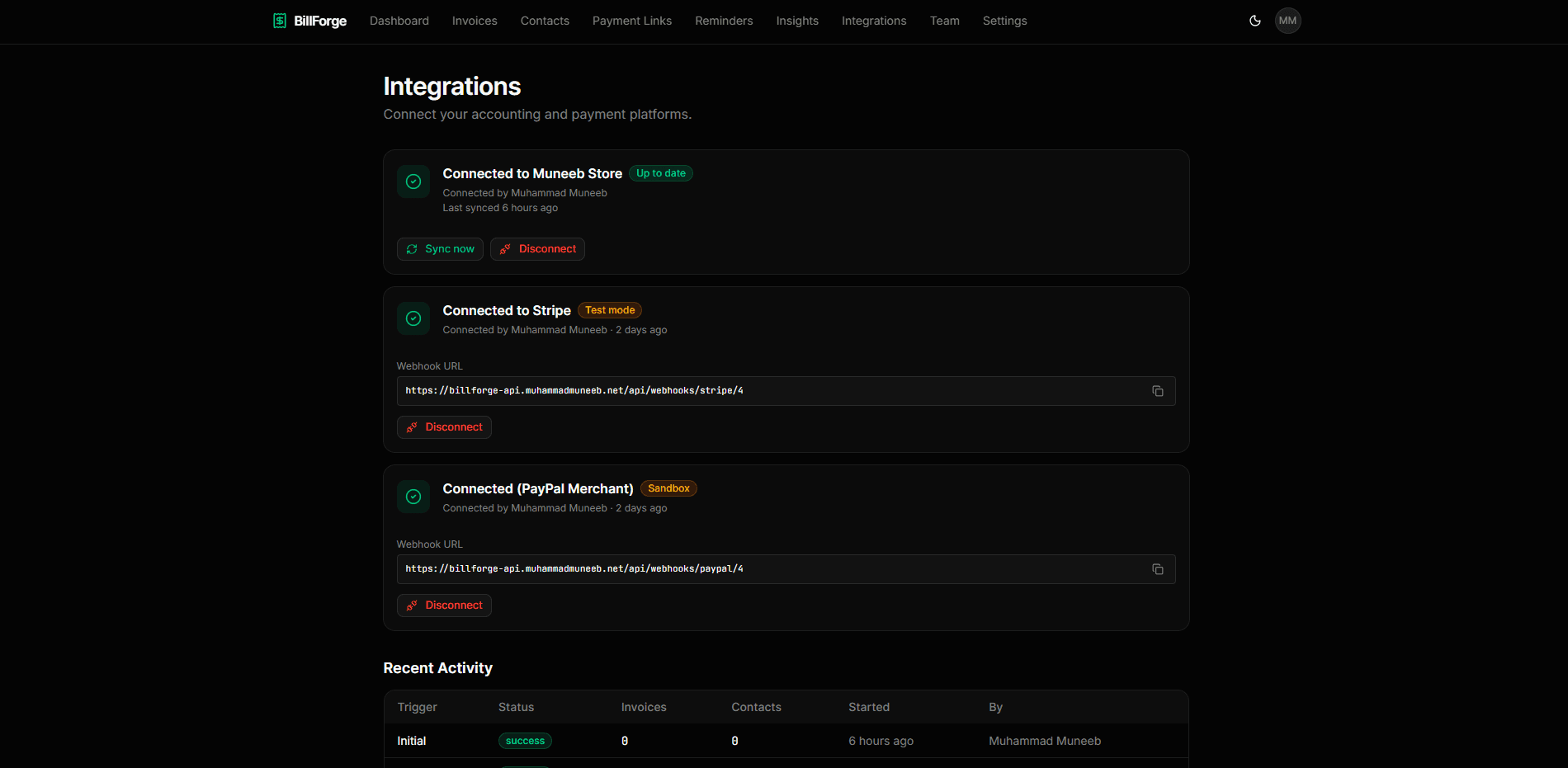 BillForge screen 3